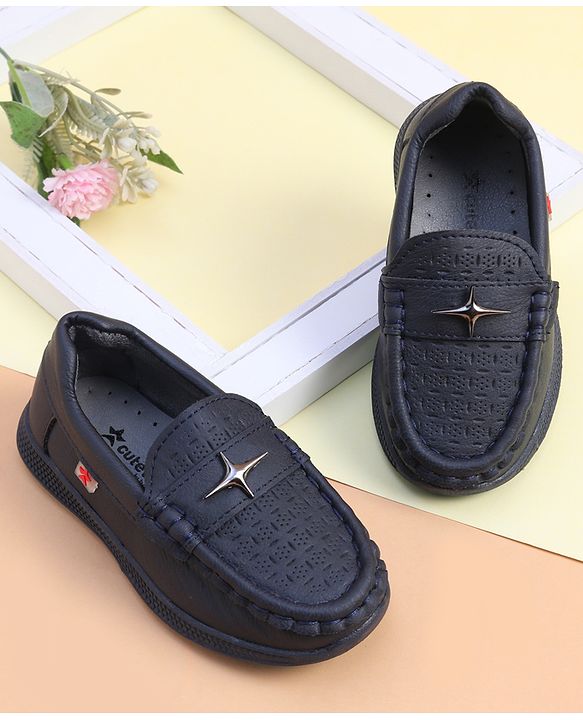 Cute Walk by Babyhug Loafer With Star Applique - Brown