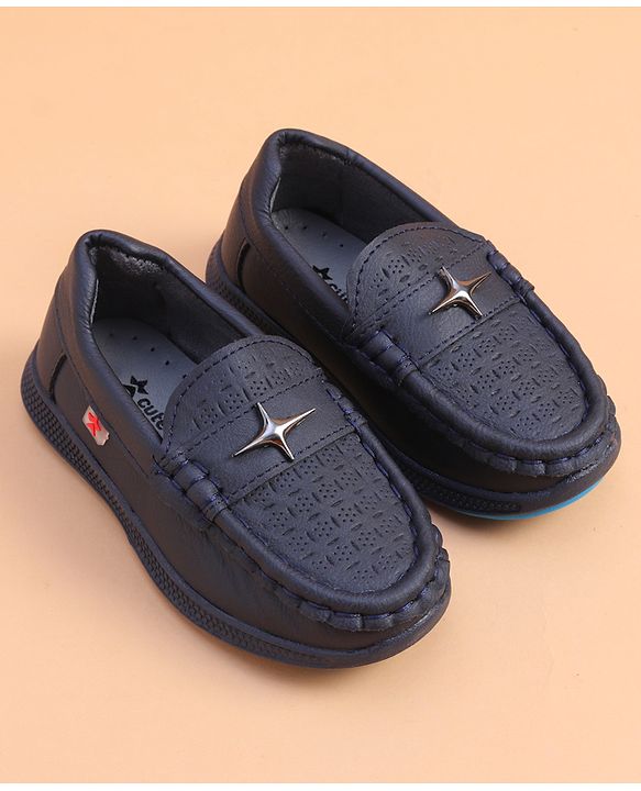 Cute Walk by Babyhug Loafer With Star Applique - Brown