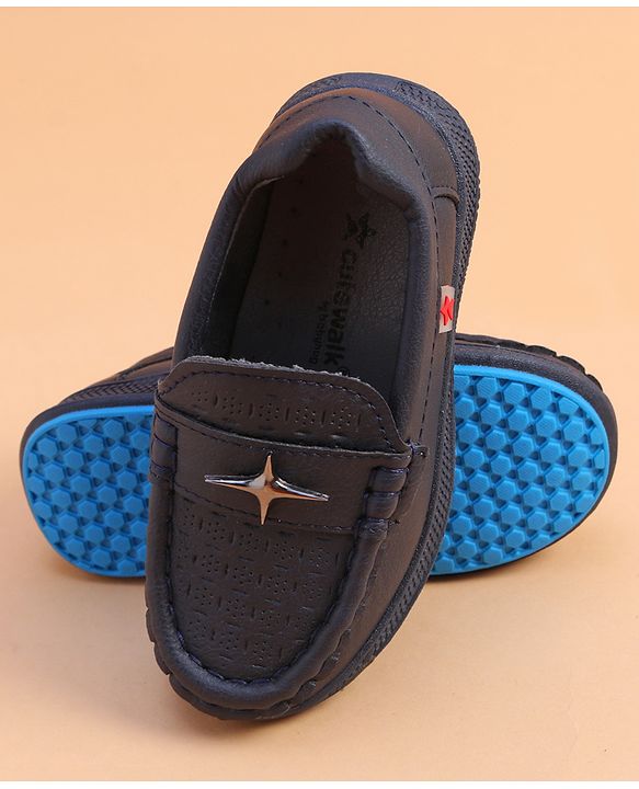 Cute Walk by Babyhug Loafer With Star Applique - Brown