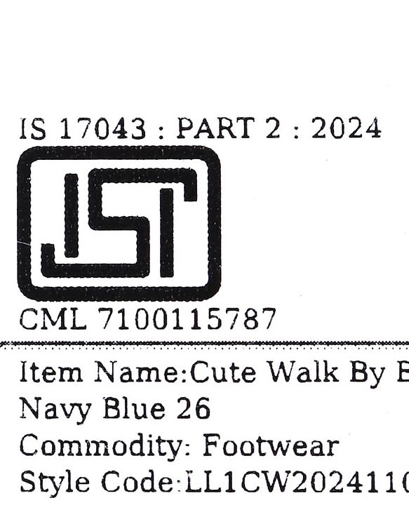 Cute Walk by Babyhug Formal Shoes With Textured Design - Navy Blue
