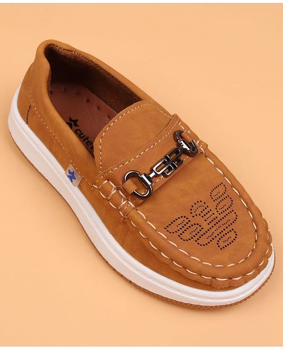 Cute Walk by Babyhug Formal Shoes With Textured Design - Navy Blue