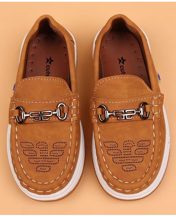 Cute Walk by Babyhug Formal Shoes With Textured Design - Navy Blue