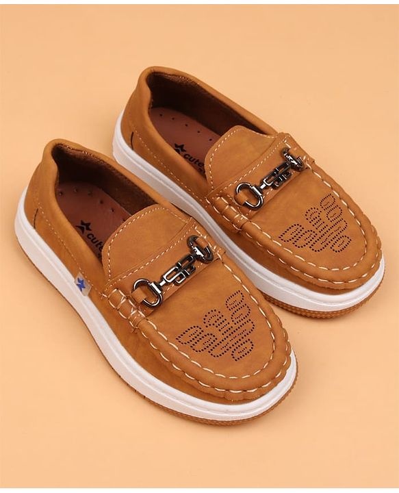 Cute Walk by Babyhug Formal Shoes With Textured Design - Navy Blue