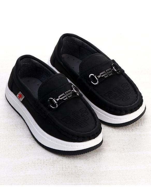Cute Walk by Babyhug Formal Shoes With Textured Design - Navy Blue