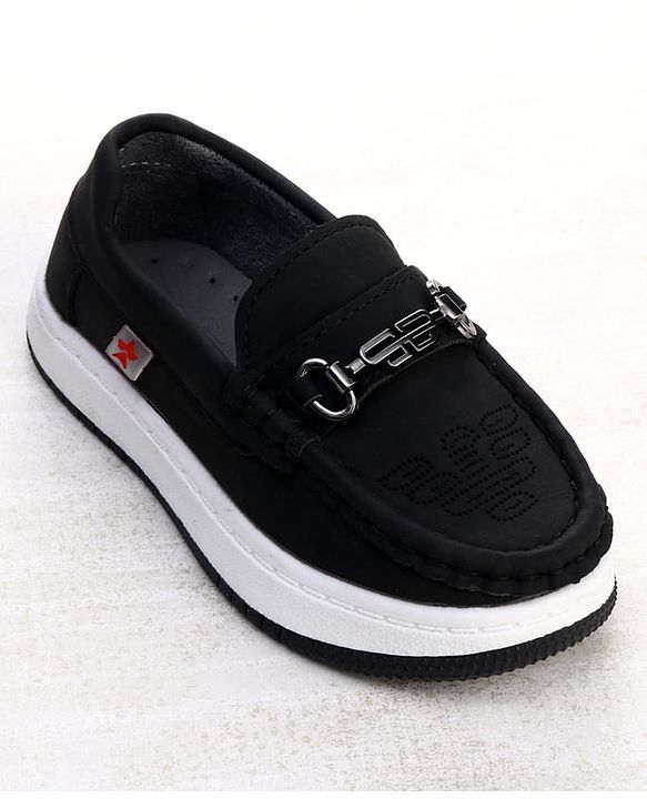 Cute Walk by Babyhug Formal Shoes With Textured Design - Navy Blue