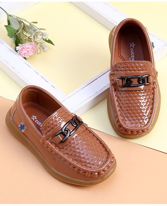 Cute Walk by Babyhug Slip on Party Wear Loafer - Brown