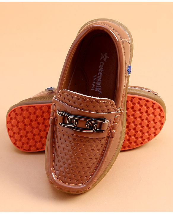 Cute Walk by Babyhug Slip on Party Wear Loafer - Brown