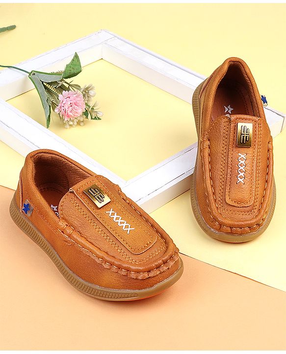 Cute Walk by Babyhug Slip On Solid Loafers - Brown