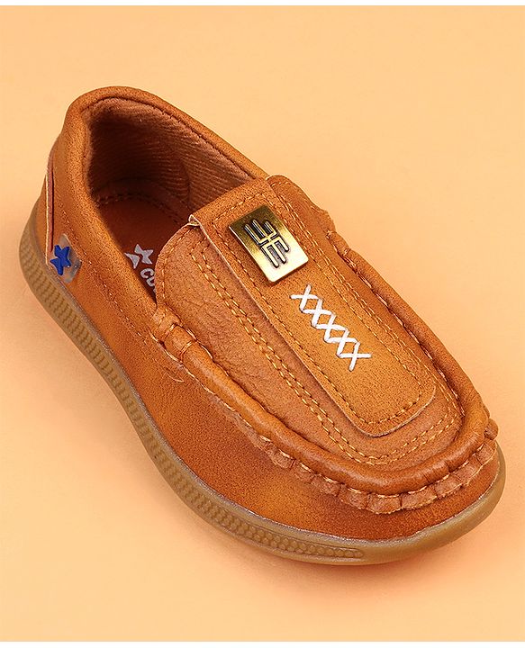 Cute Walk by Babyhug Slip On Solid Loafers - Brown
