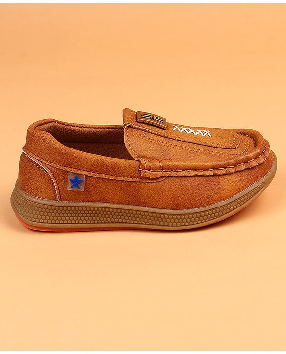 Cute Walk by Babyhug Slip On Solid Loafers - Brown