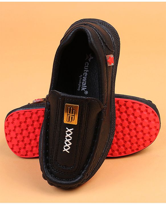 Cute Walk by Babyhug Slip On Solid Loafers - Brown