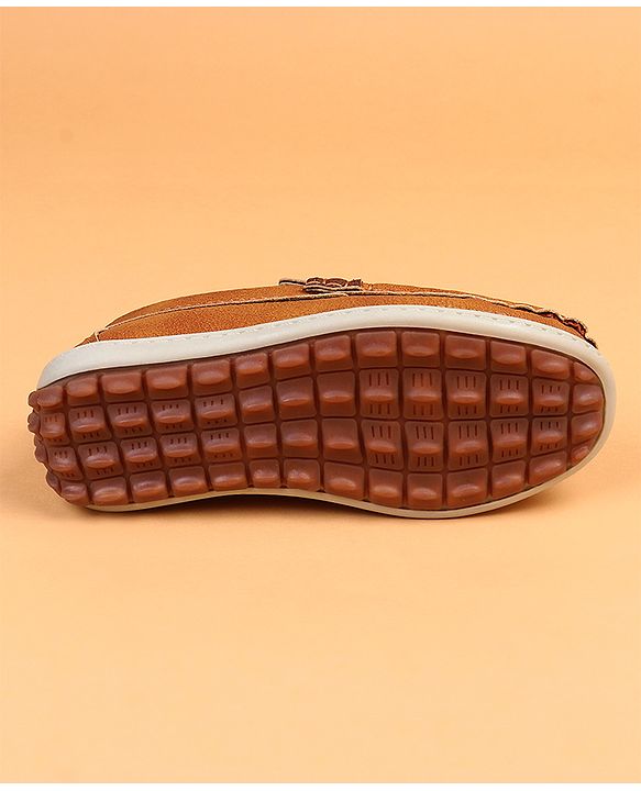 Cute Walk by Babyhug Slip On Solid Loafers - Brown