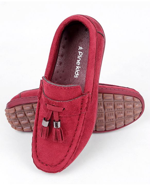 Pine Kids Slip On Loafers - Maroon