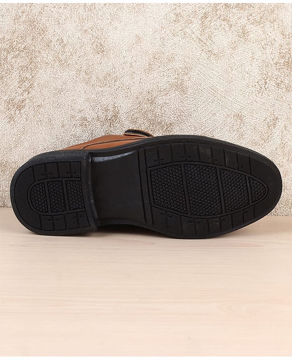 Pine Kids Velcro Closure Solid Oxfords - Brown