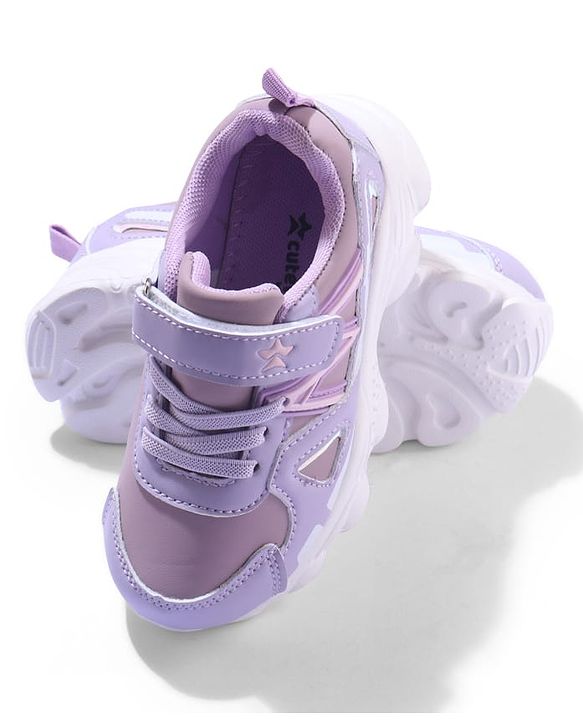 Cute Walk by Babyhug Sneaker Shoes With Velcro Closure - Purple