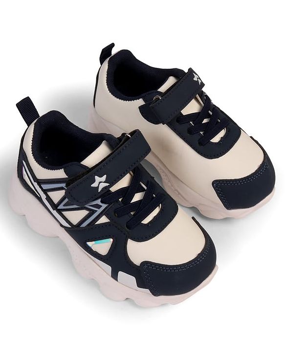 Cute Walk by Babyhug Sneaker Shoes With Velcro Closure - Navy Blue