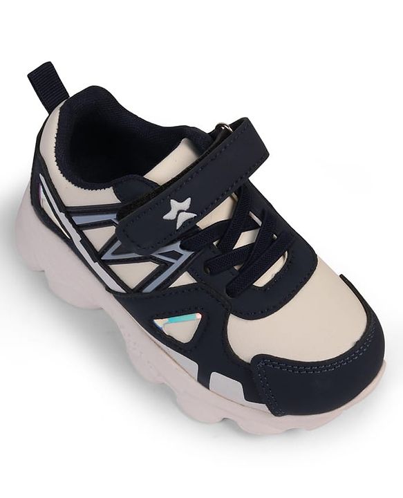 Cute Walk by Babyhug Sneaker Shoes With Velcro Closure - Navy Blue