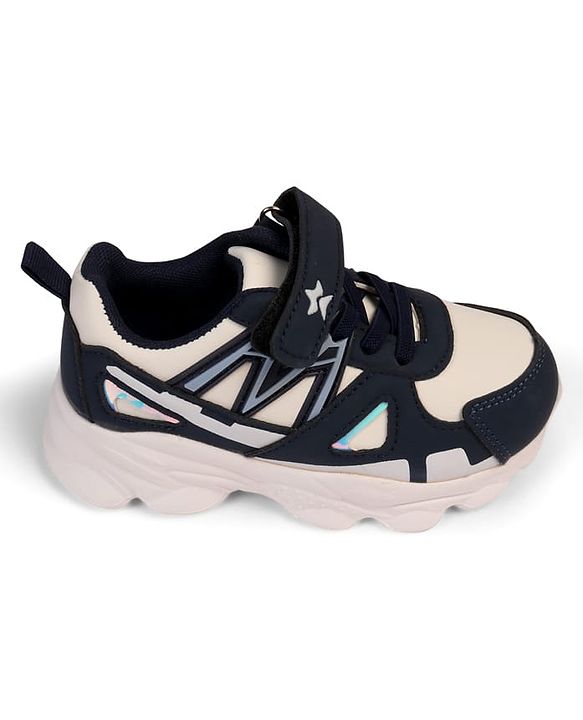 Cute Walk by Babyhug Sneaker Shoes With Velcro Closure - Navy Blue