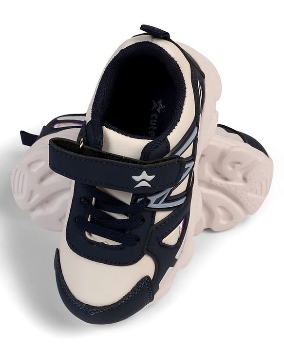 Cute Walk by Babyhug Sneaker Shoes With Velcro Closure - Navy Blue