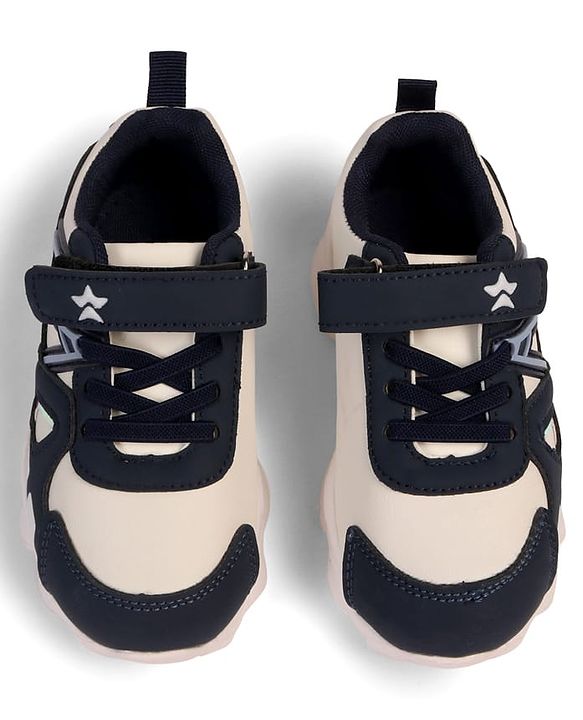 Cute Walk by Babyhug Sneaker Shoes With Velcro Closure - Navy Blue