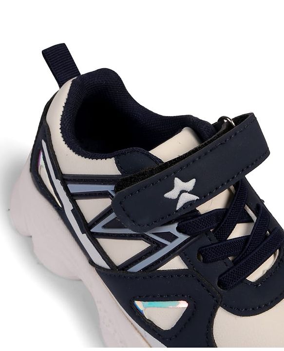 Cute Walk by Babyhug Sneaker Shoes With Velcro Closure - Navy Blue