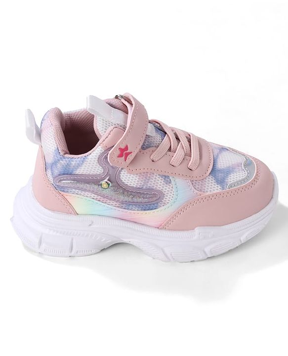 Cute Walk by Babyhug Sneaker Shoes With Velcro Closure - Pink