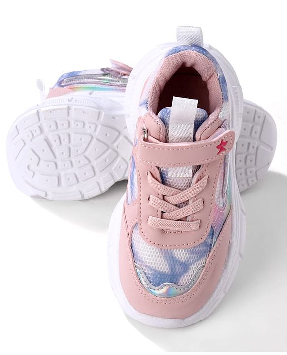 Cute Walk by Babyhug Sneaker Shoes With Velcro Closure - Pink
