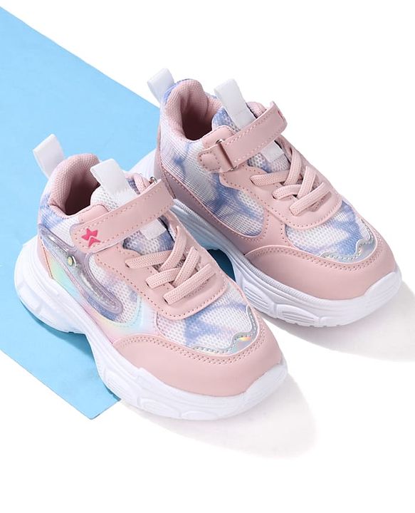 Cute Walk by Babyhug Sneaker Shoes With Velcro Closure - Pink
