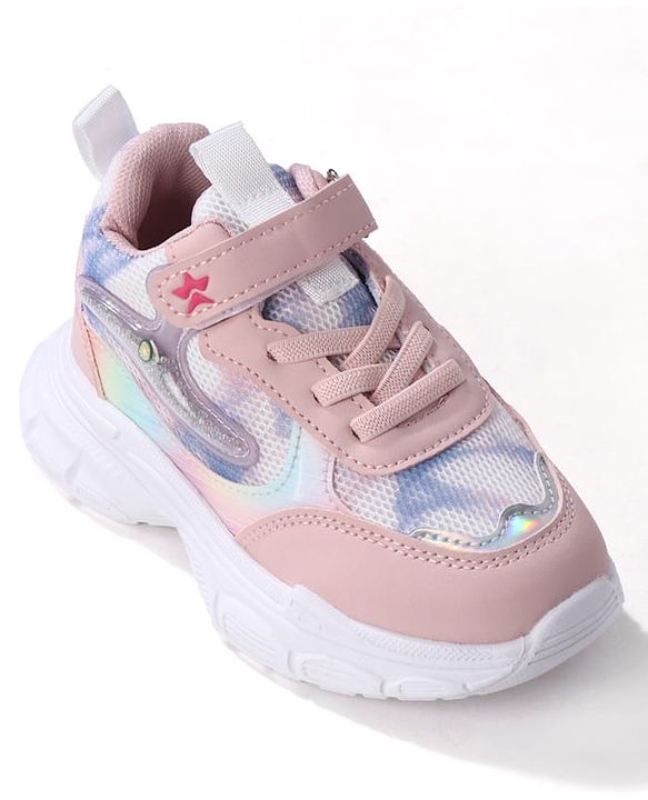 Cute Walk by Babyhug Sneaker Shoes With Velcro Closure - Pink