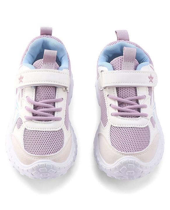 Cute Walk by Babyhug Velcro Closure Sneakers with Lace Detailing - Purple