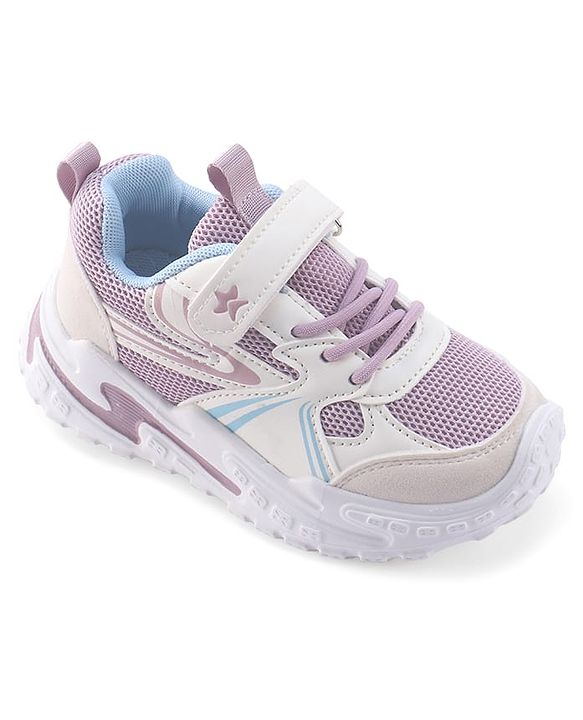 Cute Walk by Babyhug Velcro Closure Sneakers with Lace Detailing - Purple
