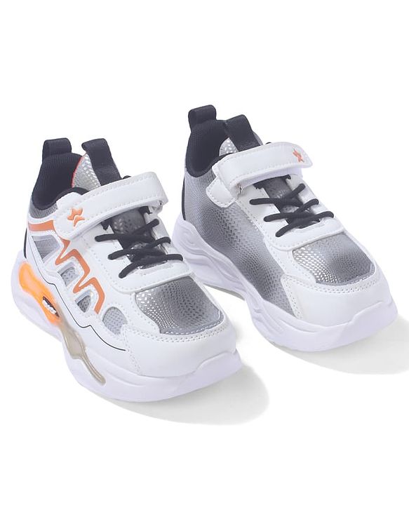 Cute Walk by Babyhug Sneaker Shoes With Velcro Closure - White