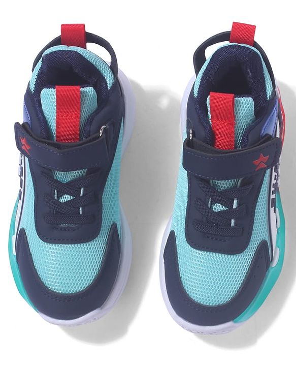 Cute Walk by Babyhug Sneaker Shoes With Velcro Closure & Text Design - Orange