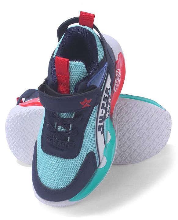 Cute Walk by Babyhug Sneaker Shoes With Velcro Closure & Text Design - Orange