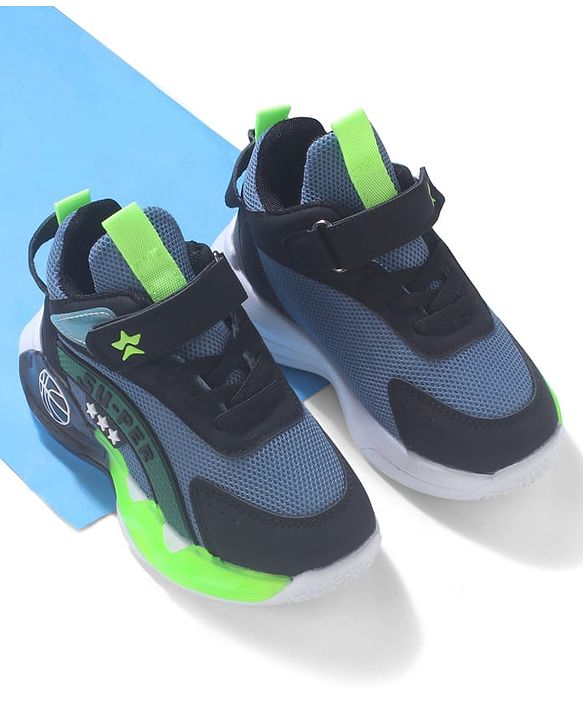 Cute Walk by Babyhug Sneaker Shoes With Velcro Closure & Text Design - Orange