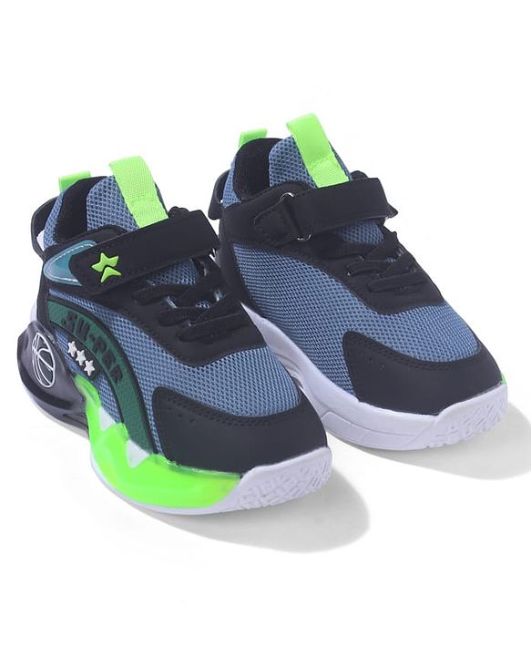 Cute Walk by Babyhug Sneaker Shoes With Velcro Closure & Text Design - Orange