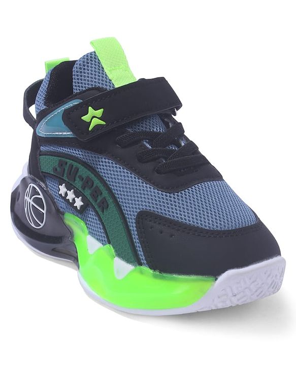 Cute Walk by Babyhug Sneaker Shoes With Velcro Closure & Text Design - Orange