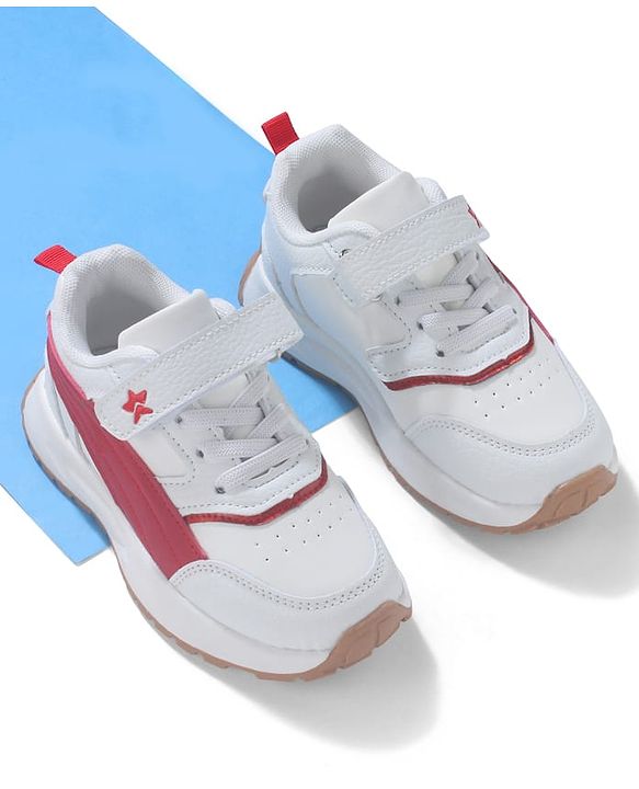 Cute Walk by Babyhug Solid Sneaker Shoes By Velcro Closure - White