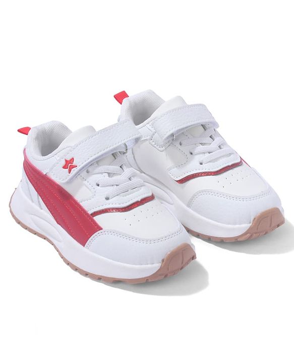 Cute Walk by Babyhug Solid Sneaker Shoes By Velcro Closure - White