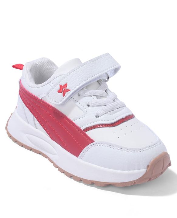 Cute Walk by Babyhug Solid Sneaker Shoes By Velcro Closure - White