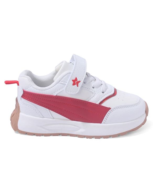 Cute Walk by Babyhug Solid Sneaker Shoes By Velcro Closure - White