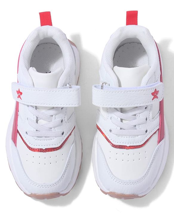 Cute Walk by Babyhug Solid Sneaker Shoes By Velcro Closure - White