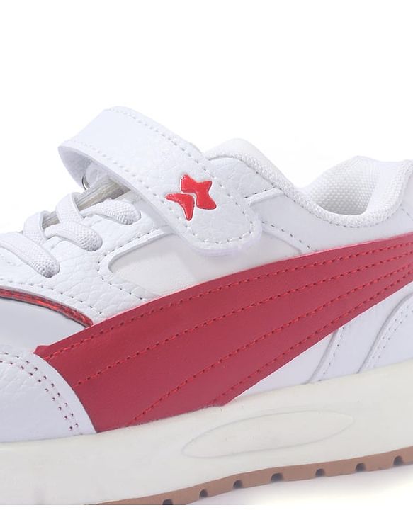 Cute Walk by Babyhug Solid Sneaker Shoes By Velcro Closure - White