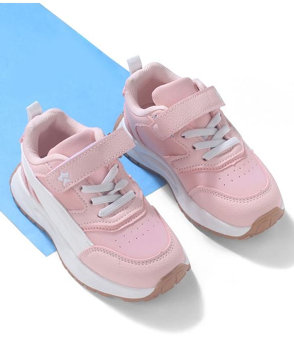 Cute Walk by Babyhug Solid Sneaker Shoes By Velcro Closure - White