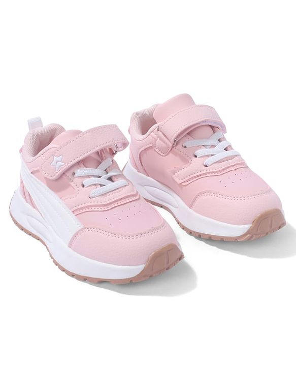 Cute Walk by Babyhug Solid Sneaker Shoes By Velcro Closure - White