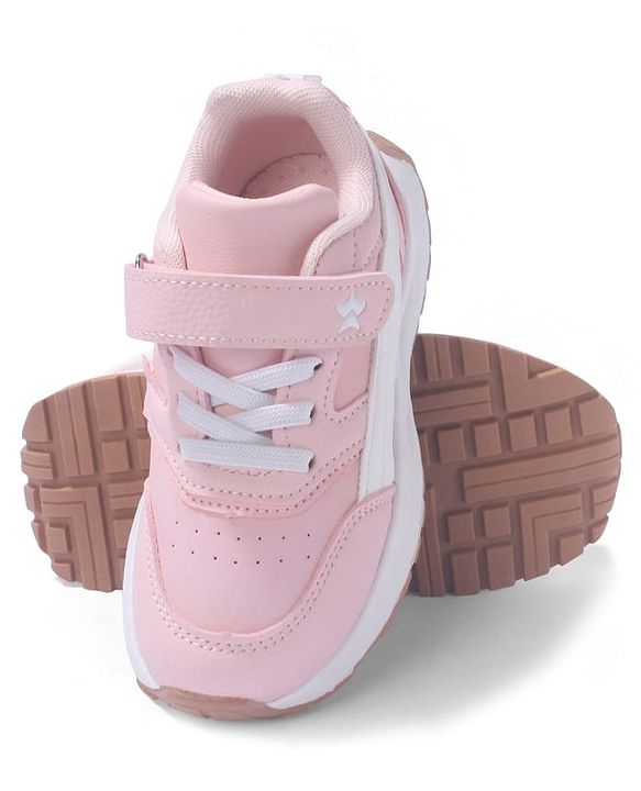 Cute Walk by Babyhug Solid Sneaker Shoes By Velcro Closure - White