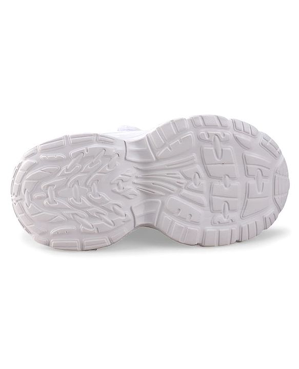 Cute Walk by Babyhug Velcro Closure Foil Printed Sneakers with Lace Detailing - Light Blue
