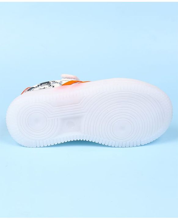 Pine Kids Velcro Closure Solid Sneaker Shoes - Orange