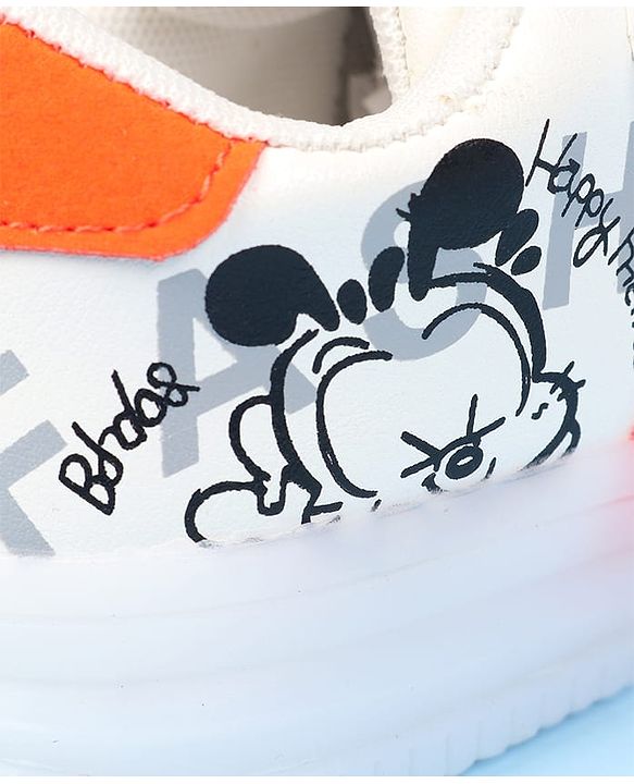 Pine Kids Velcro Closure Solid Sneaker Shoes - Orange