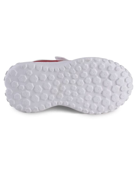 Pine Kids Solid Sneaker Shoes With Velcro Closure - White